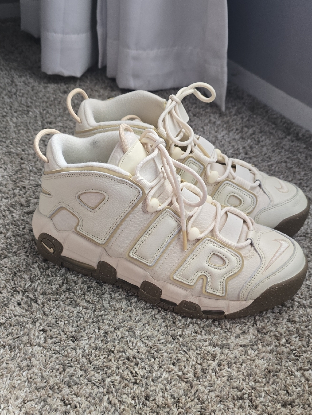 Nike Kids' Sneakers in Cream with Tan Accents
